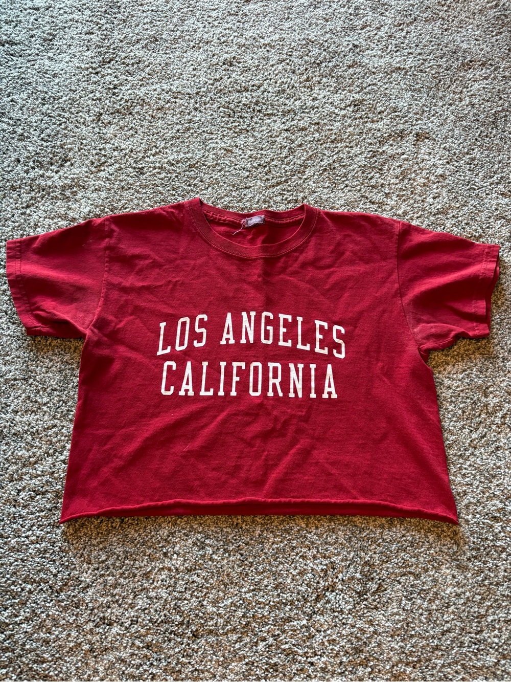 Brandy Melville Red Crewneck Tee